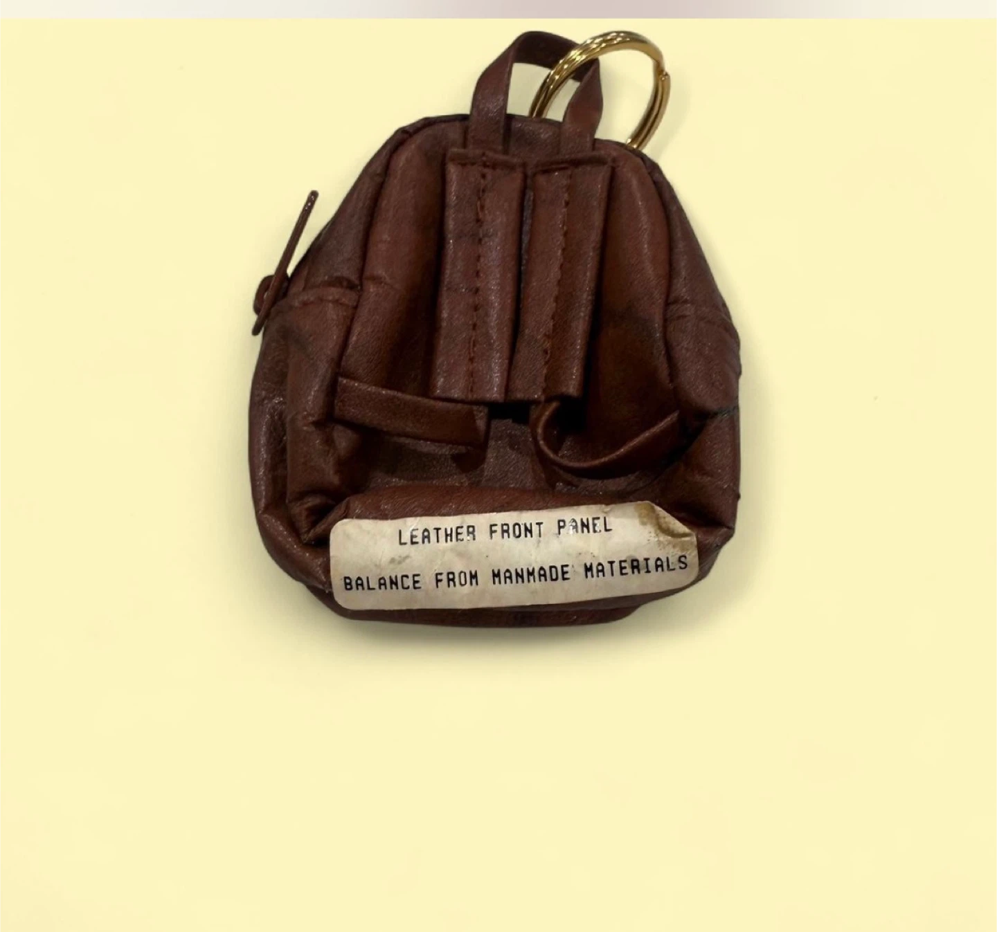 Buxton Brown Leather Mini Backpack Keychain - photo 2