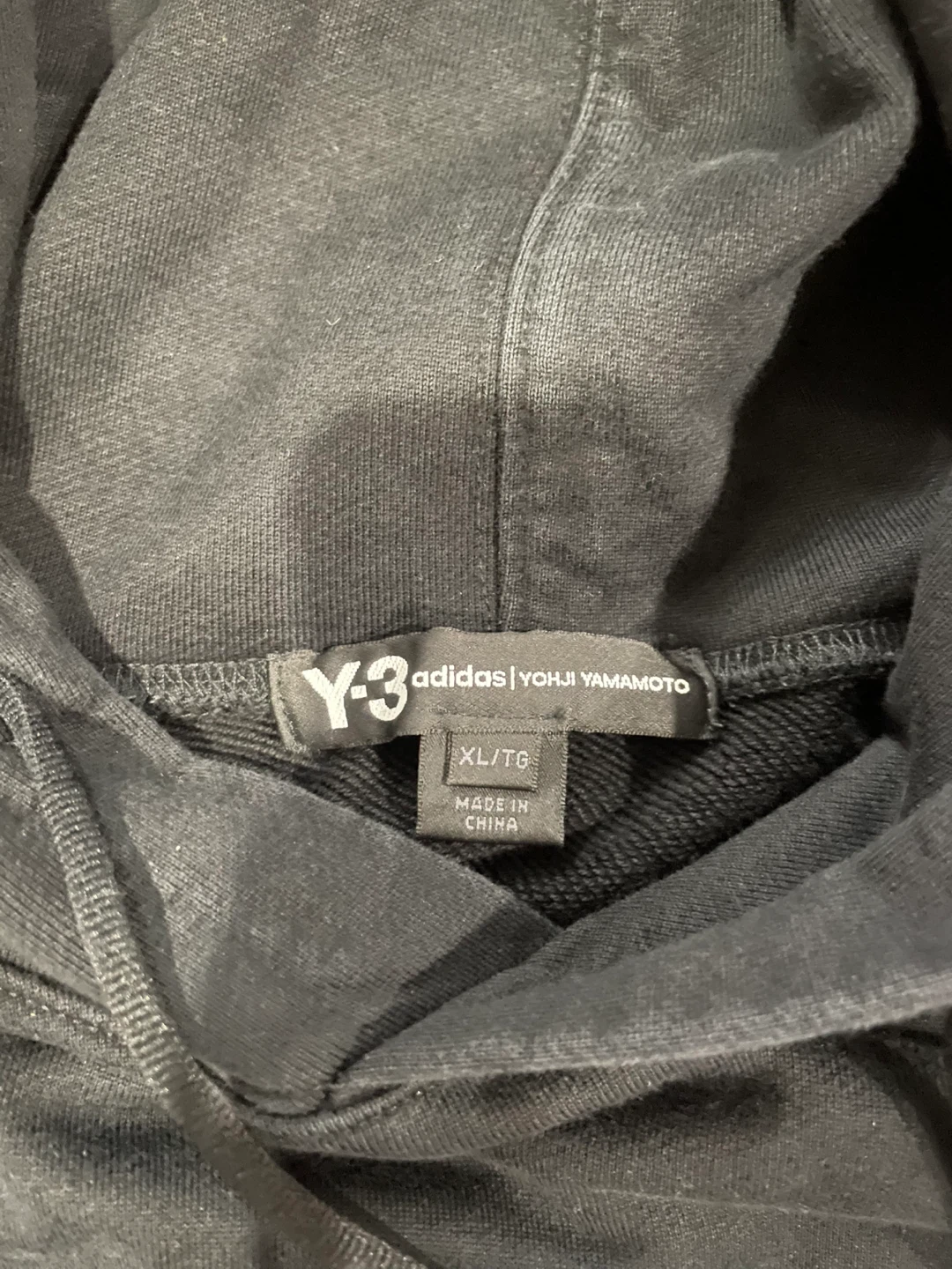Y-3 Adidas Yohji Yamamoto Black Hoodie - Size XL - photo 5