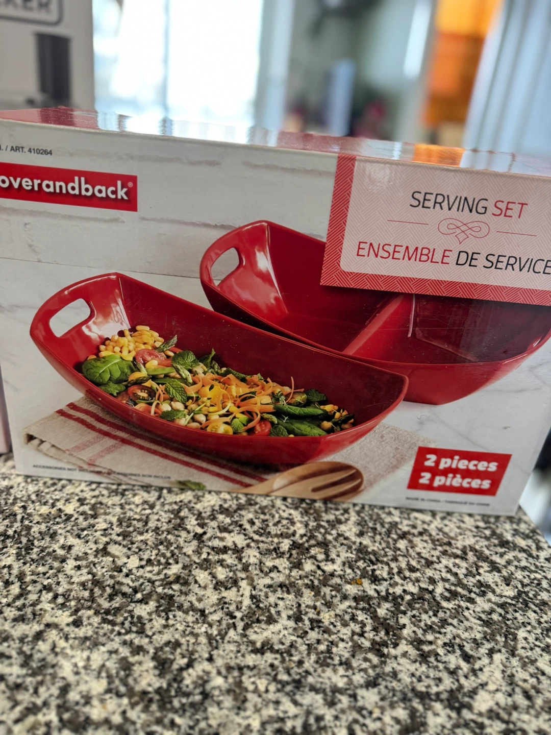 Over and Back Red Serving Set - 2 Pieces