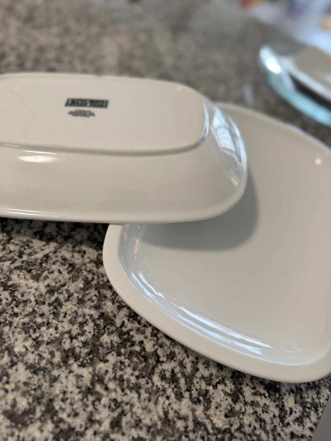 Set of 2 White Rectangular Plates - photo 4