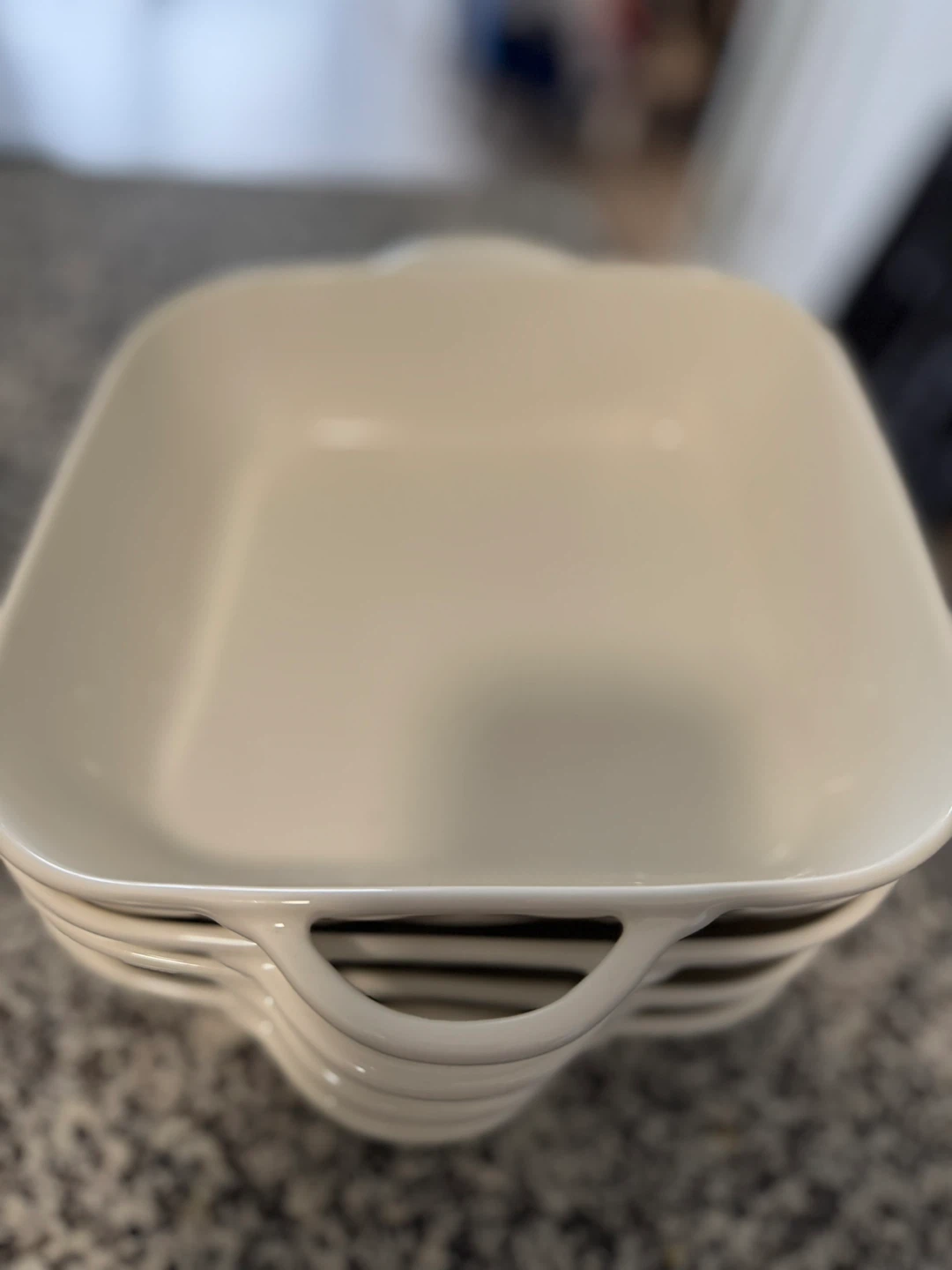 White Ceramic Square Baking Dish Set - photo 3