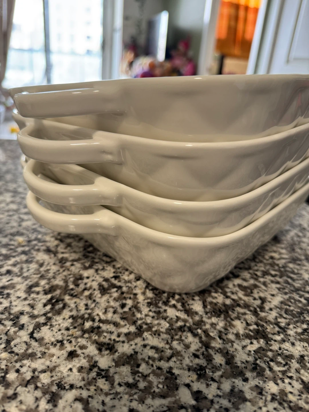 White Ceramic Square Baking Dish Set - photo 5