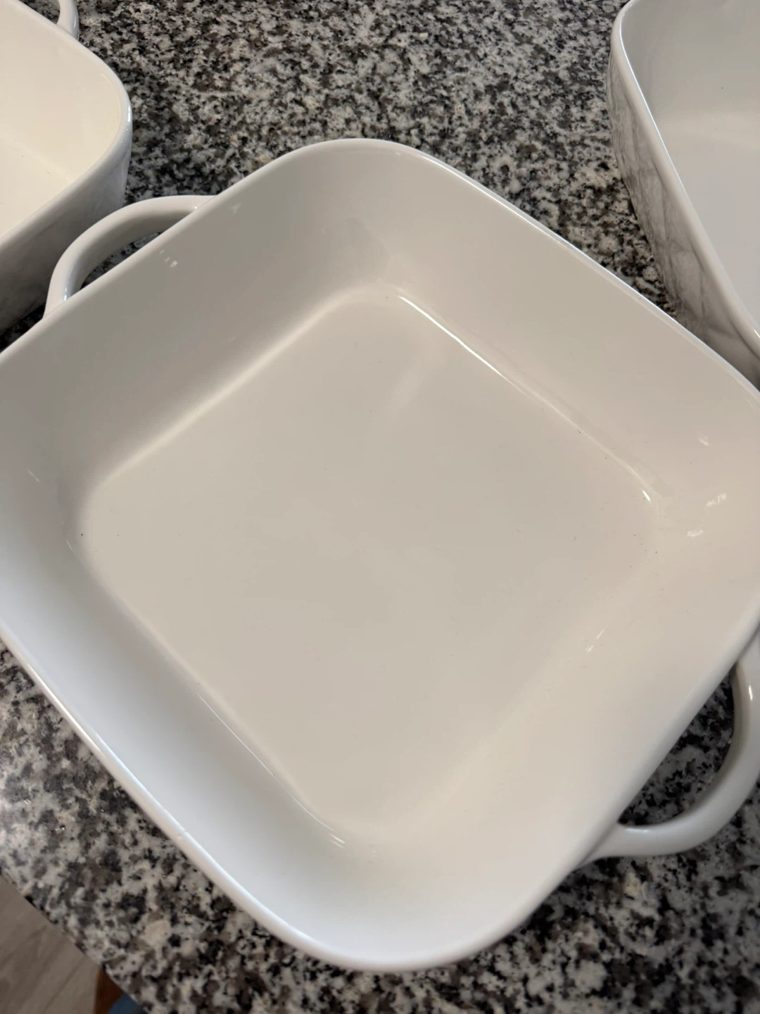 White Ceramic Square Baking Dish Set