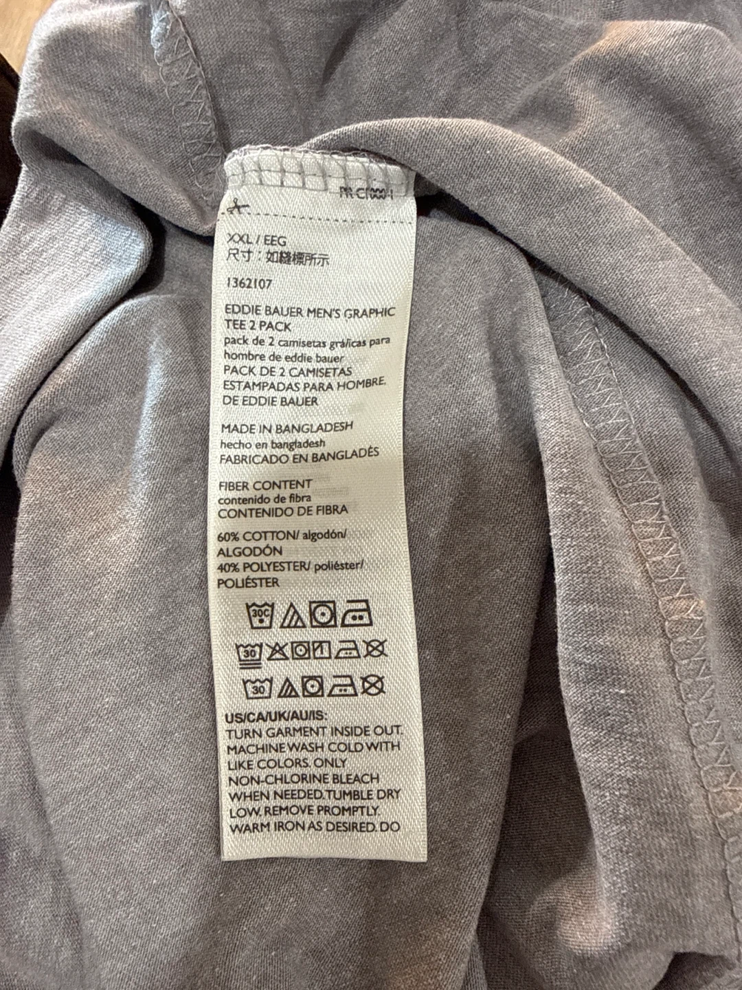 Eddie Bauer Men's XX-Large Gray Pocket T-Shirt - photo 4