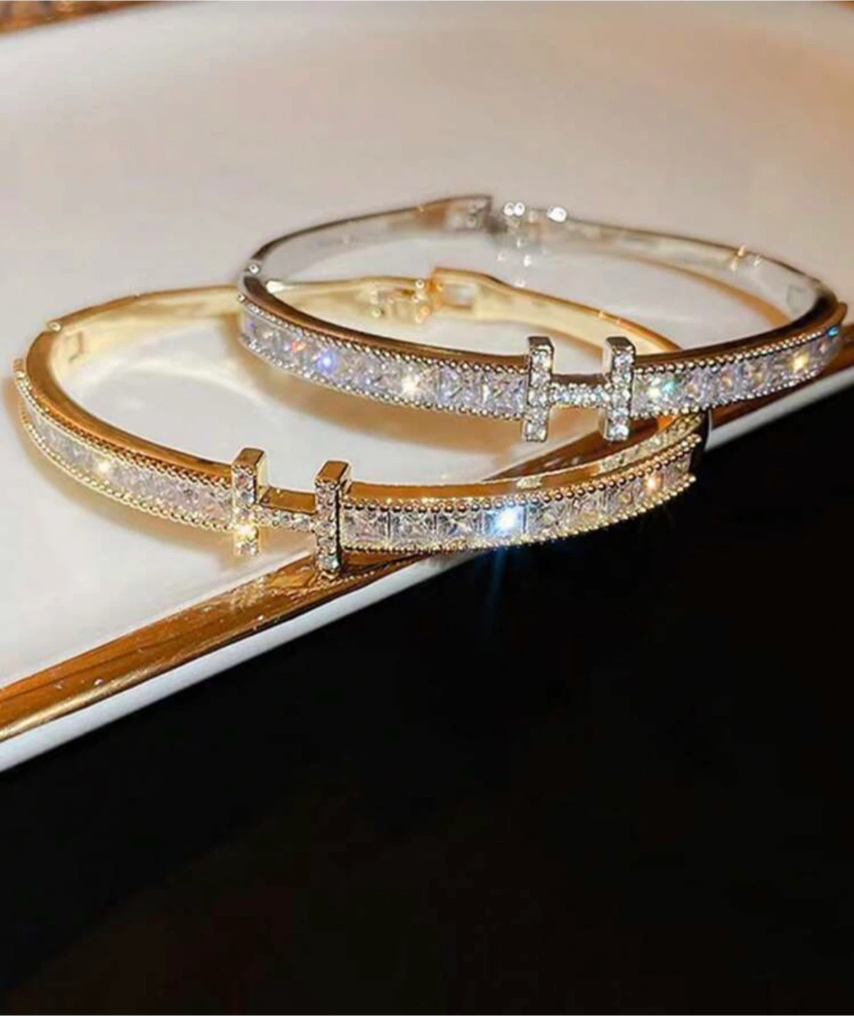 H Charm Bangle Bracelet