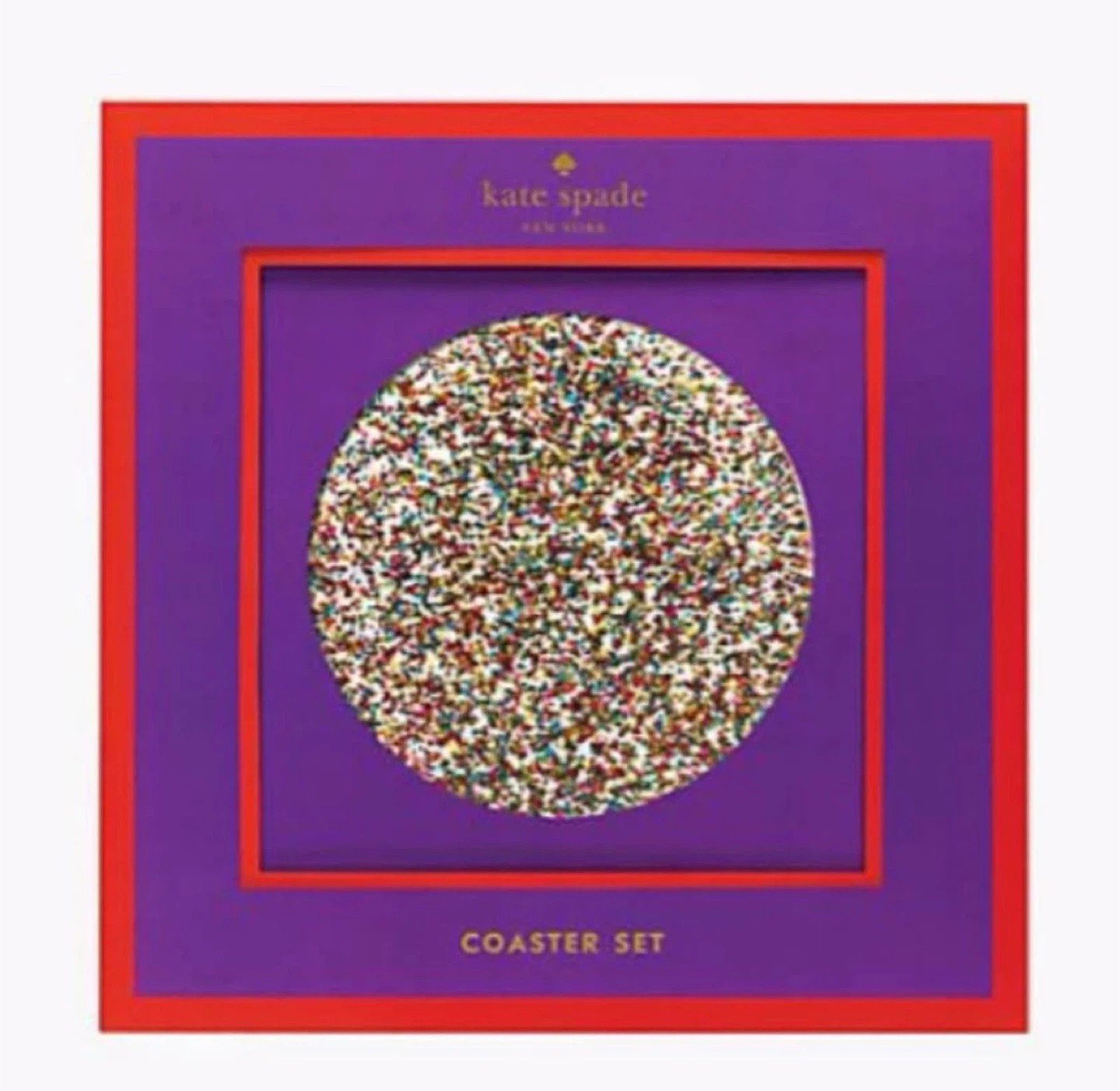 Glitter Resin Coaster Set (7-Piece) – Kate Spade New York