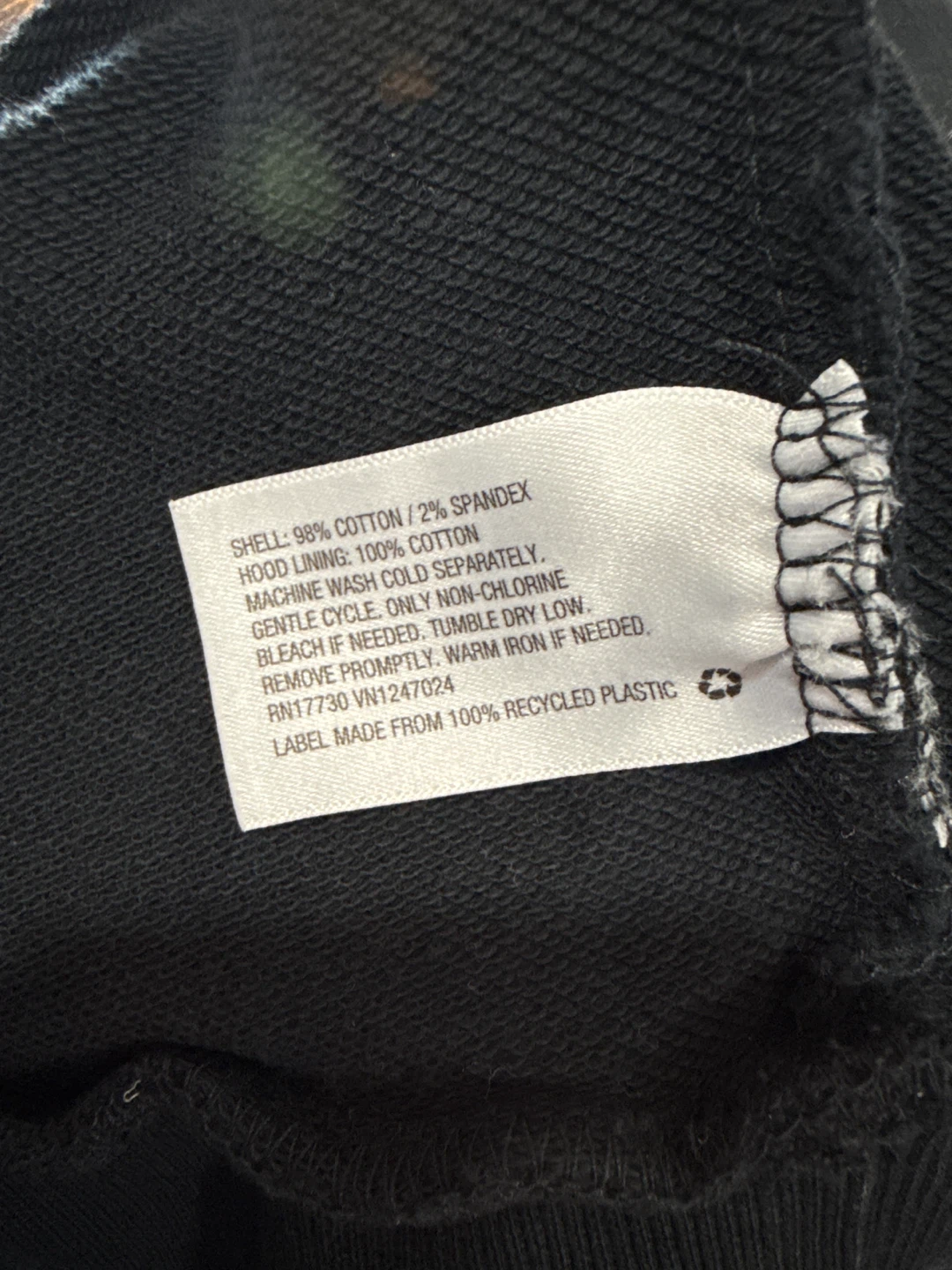 Joy Lab Black Cotton Blend Hoodie Size M - photo 5