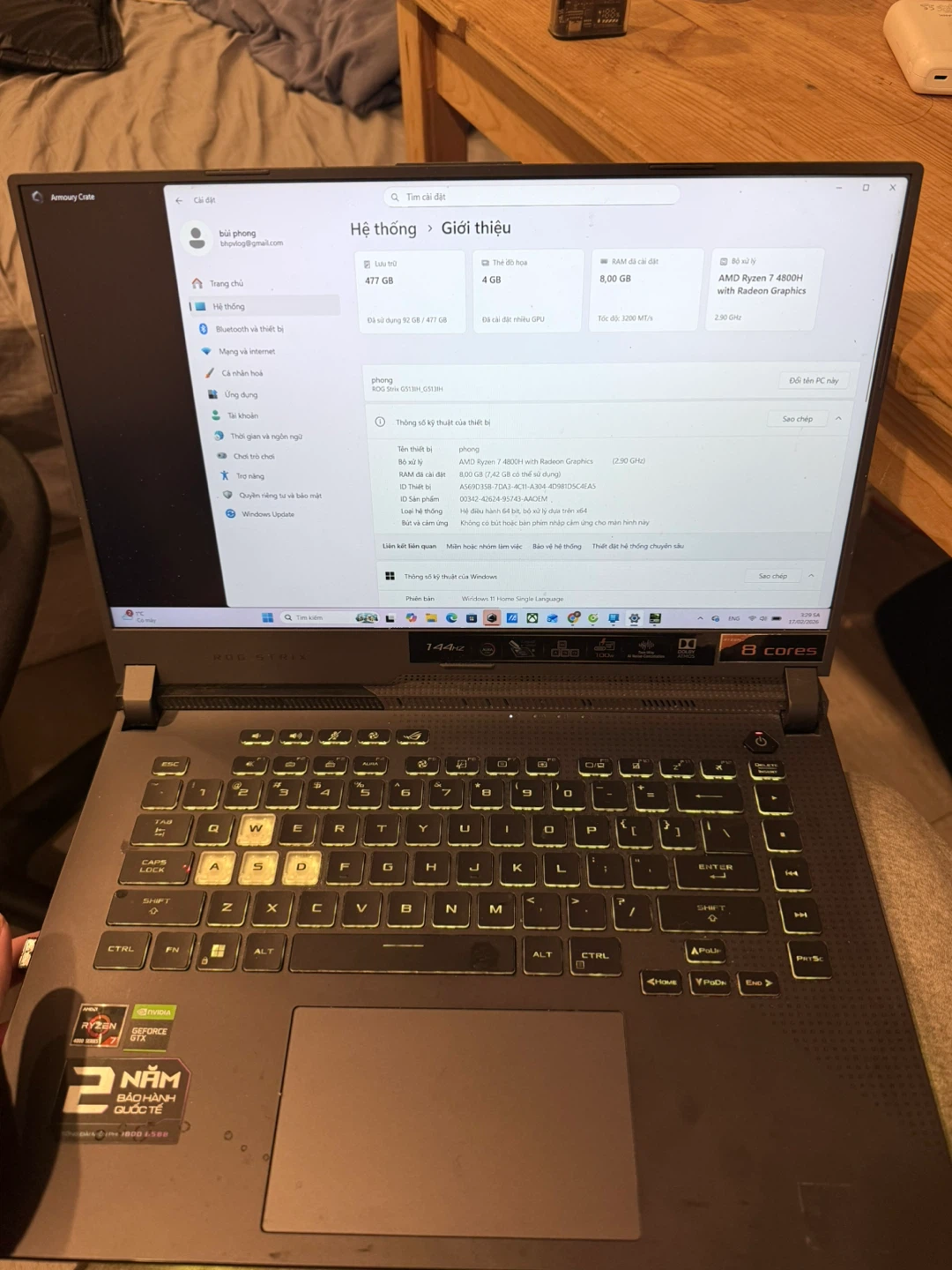Asus ROG Strix G15 G513 Ryzen 7 4800H RTX 1650 Laptop
