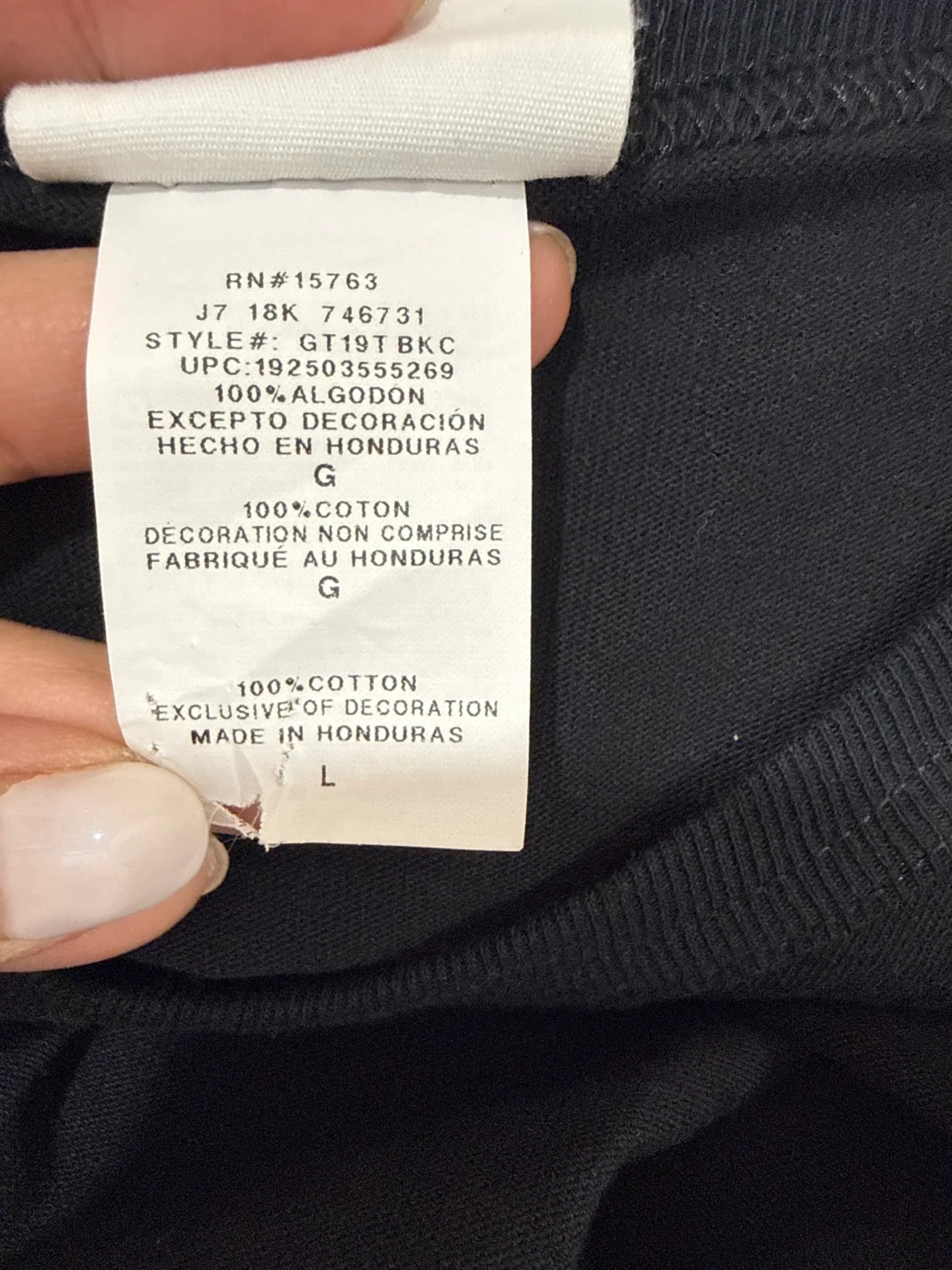 Champion Black T-Shirt Size Large - photo 4