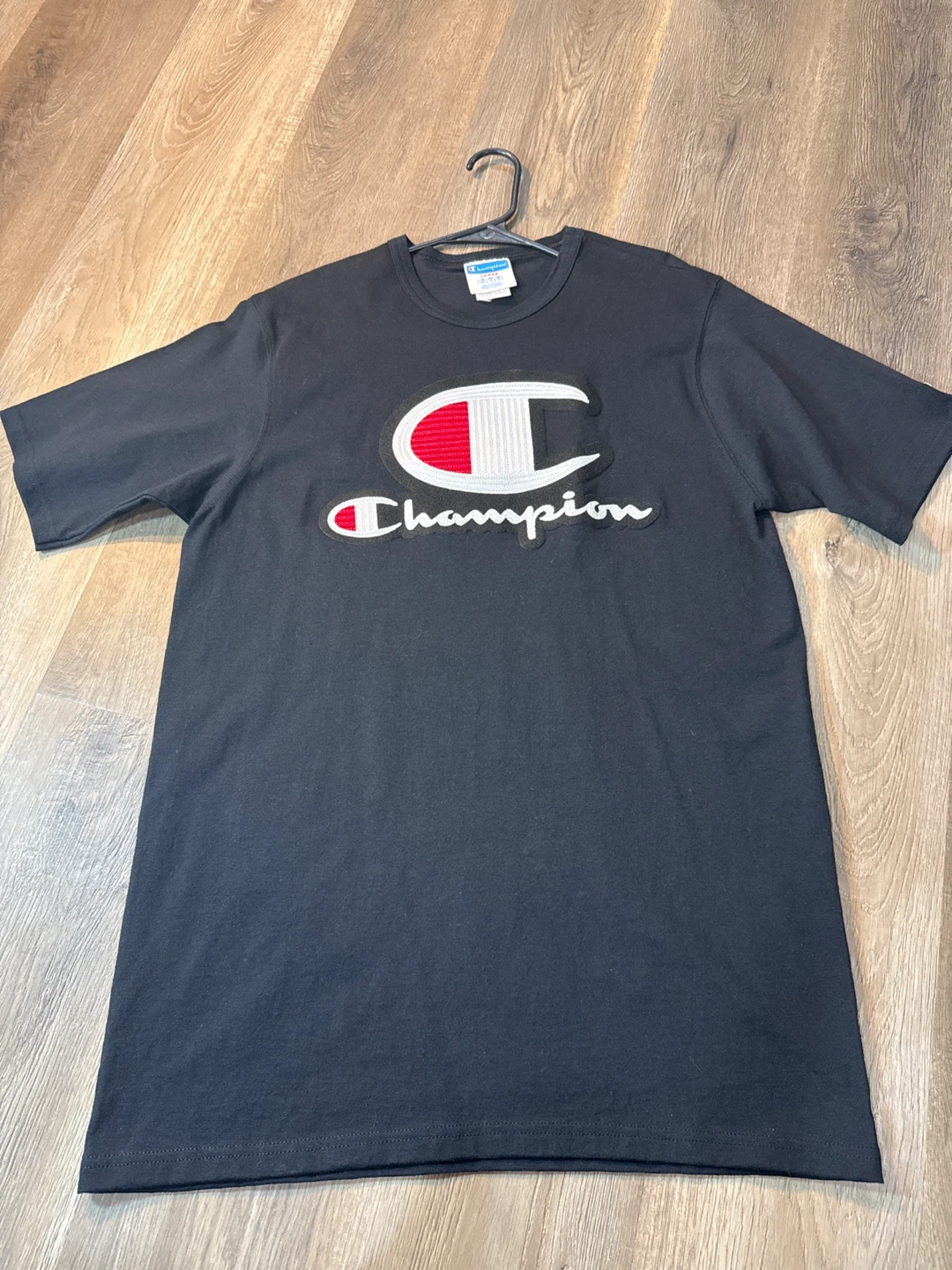 Champion Black T-Shirt Size Large