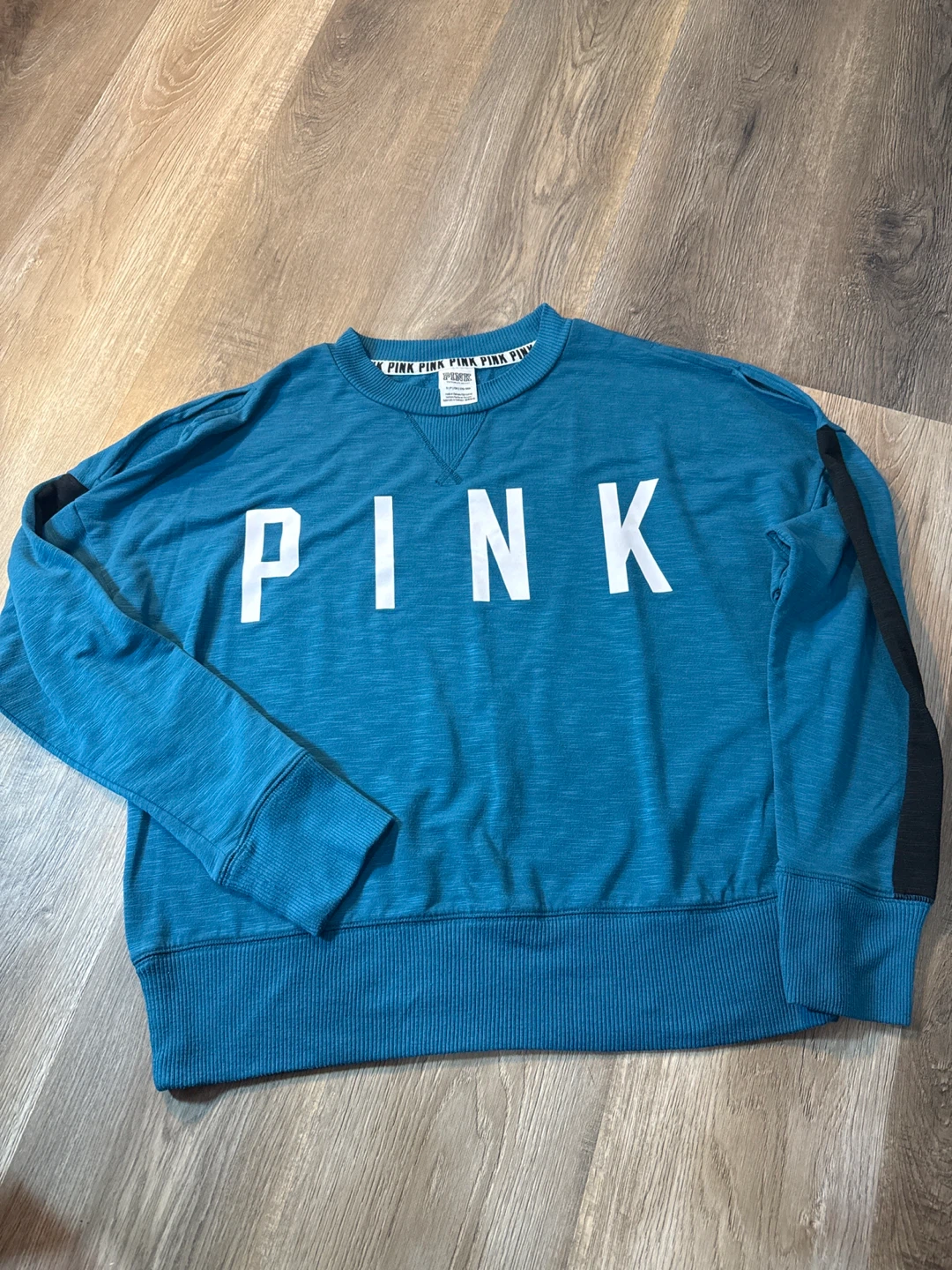 Victoria's Secret PINK Blue Graphic Crewneck Sweatshirt Size S