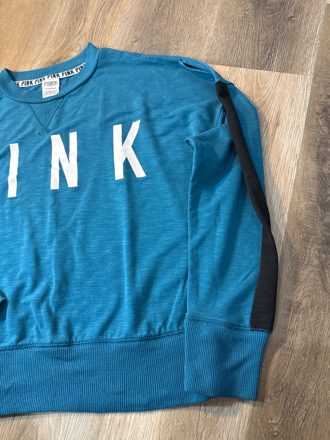 Victoria's Secret PINK Blue Graphic Crewneck Sweatshirt Size S - photo 5