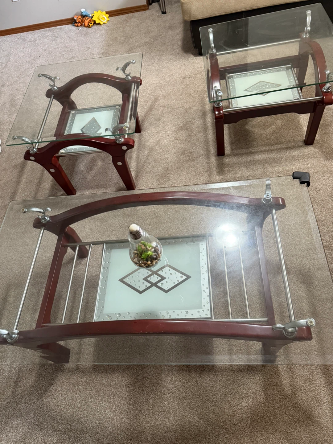 Glass Top Coffee Tables (Set of 3) - photo 3