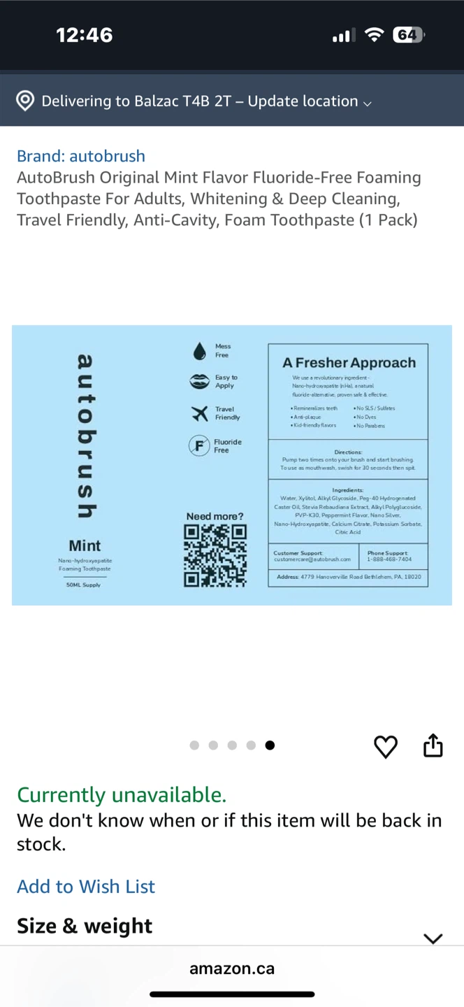 Autobrush Fluoride-Free Foaming Toothpaste (7 Pack) - photo 4