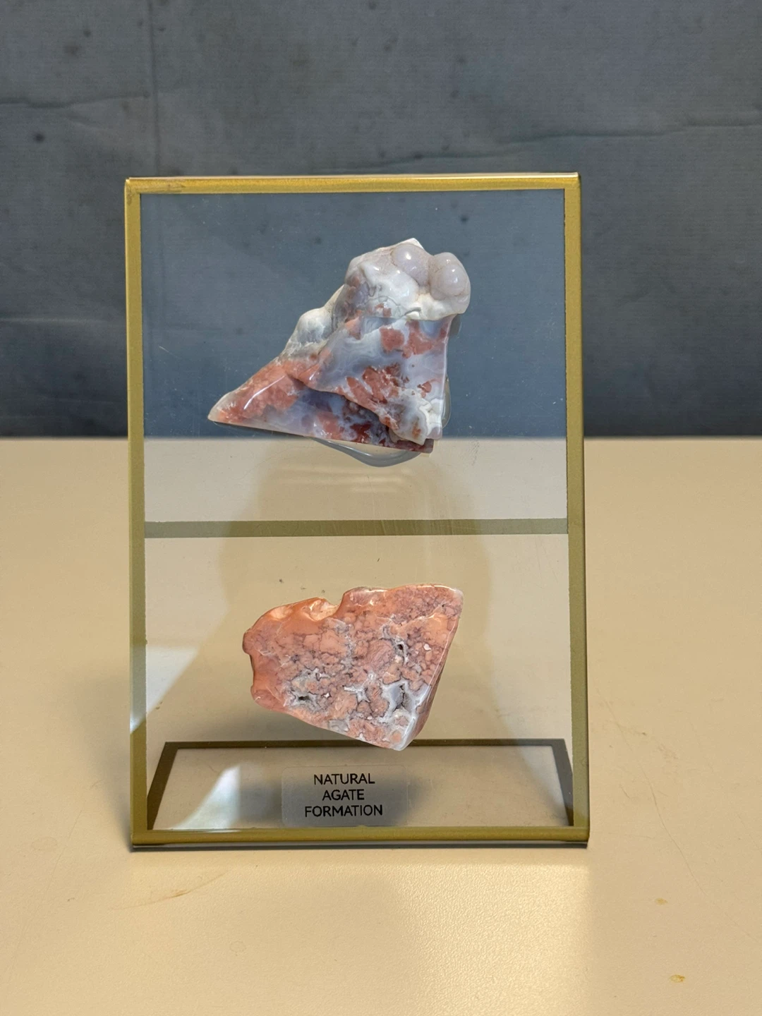 Natural Agate Formation Display