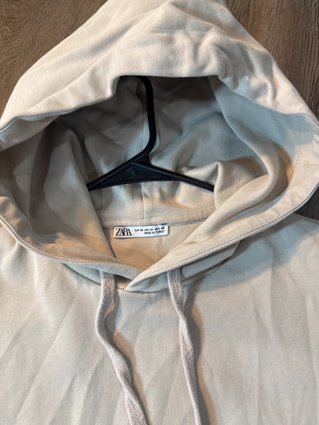 Zara Short Sleeve Hoodie Beige - photo 2