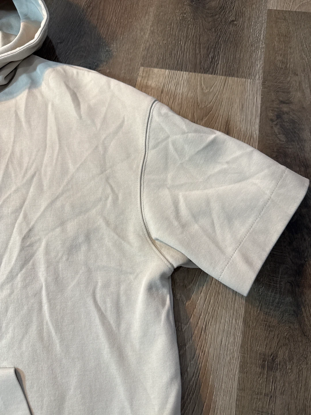 Zara Short Sleeve Hoodie Beige - photo 4