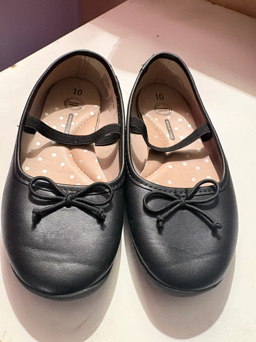 Wonder Nation Black Ballet Flats - Size 10