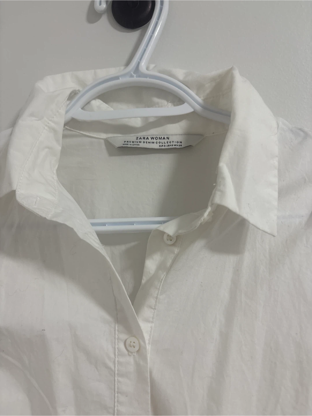 ZARA WOMAN White Ruffle Shirt Dress