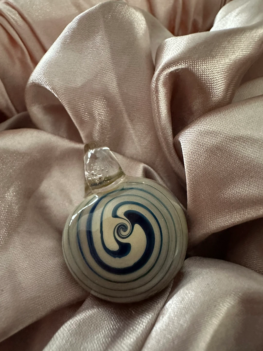 Handmade Glass Hand Blown Glass Pendant ~ Swirl Glass Pendant - photo 5