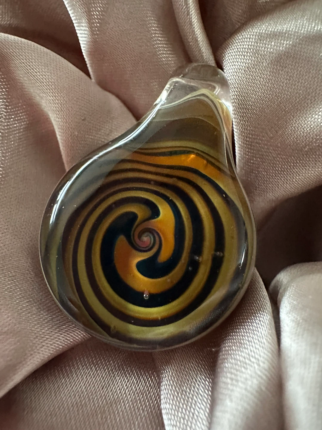 Handmade Glass Hand Blown Glass Pendant ~ Swirl Glass Pendant