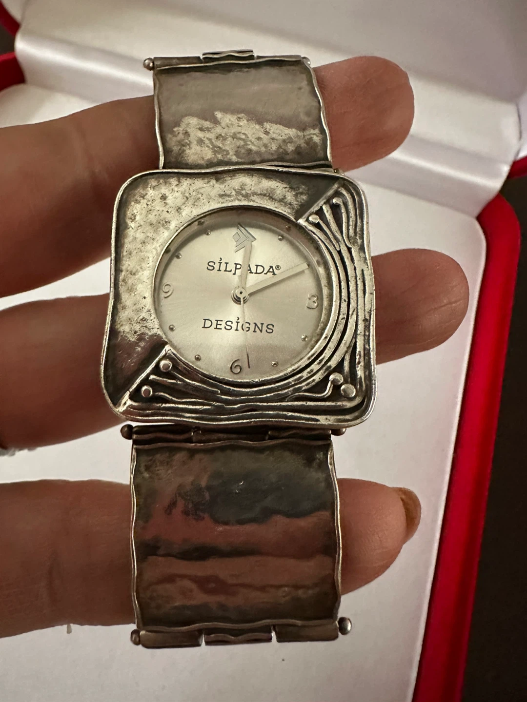 Silpada Square Faced 925 Sterling  Silver Vintage watch
