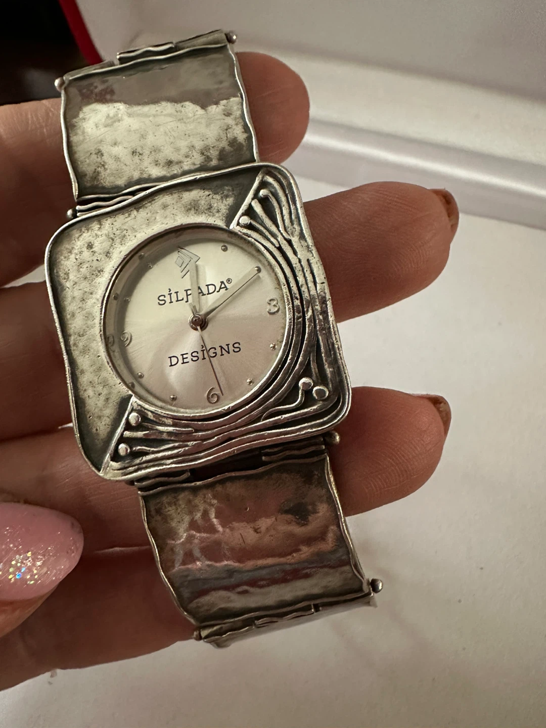 Silpada Square Faced 925 Sterling  Silver Vintage watch - photo 4