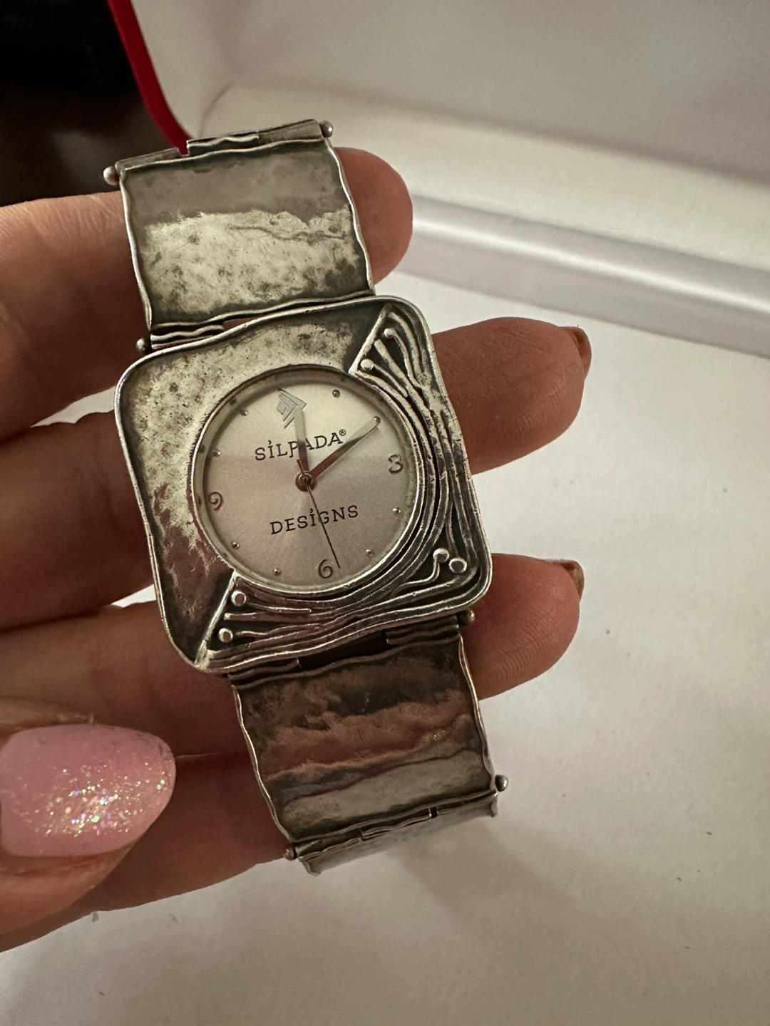 Silpada Square Faced 925 Sterling  Silver Vintage watch - photo 3