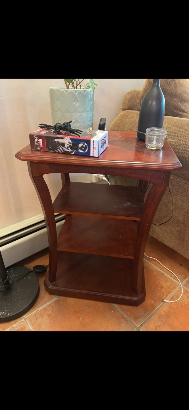 3 tier wooden side table - photo 4