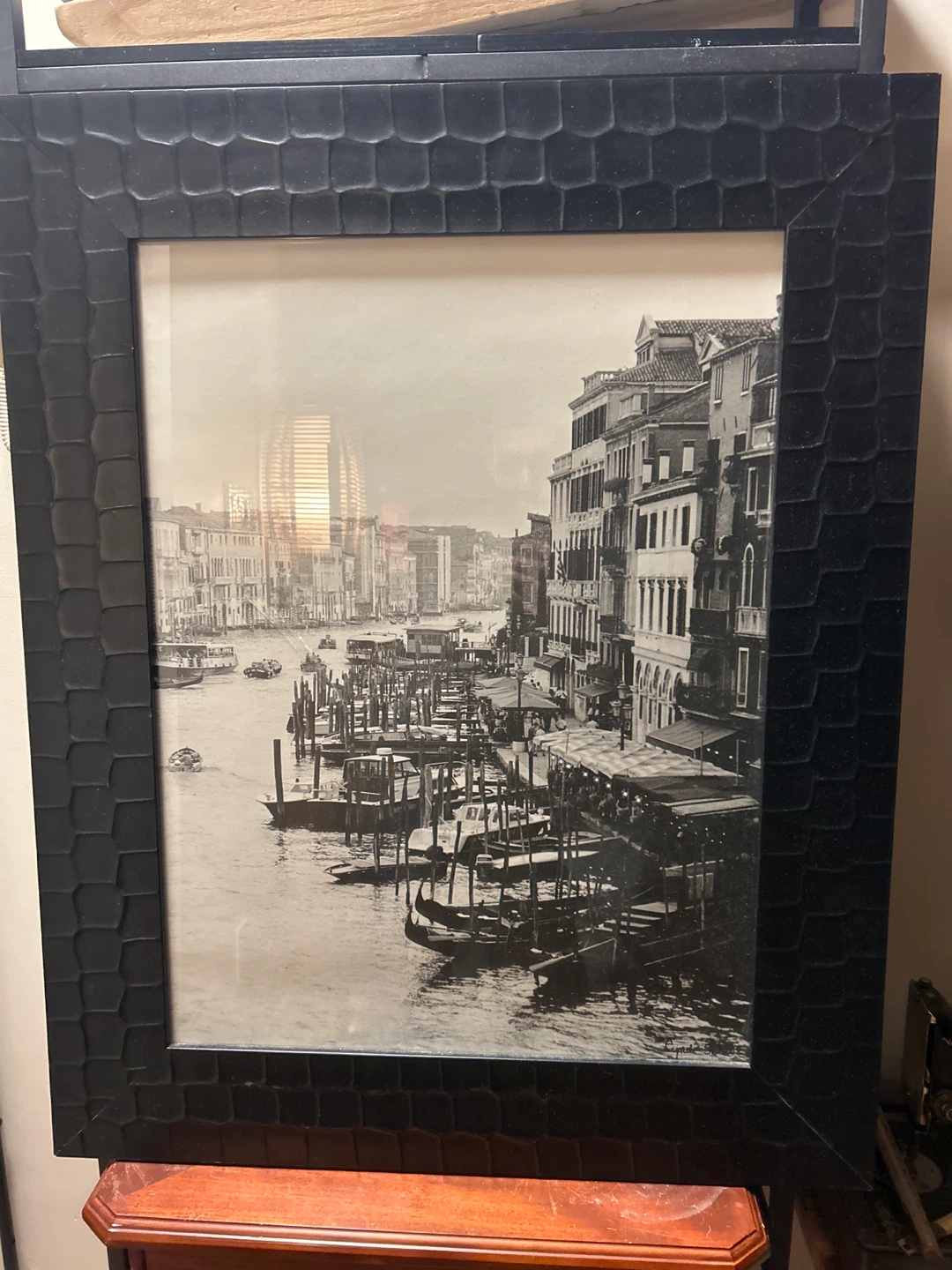 Fancy framed B&W print