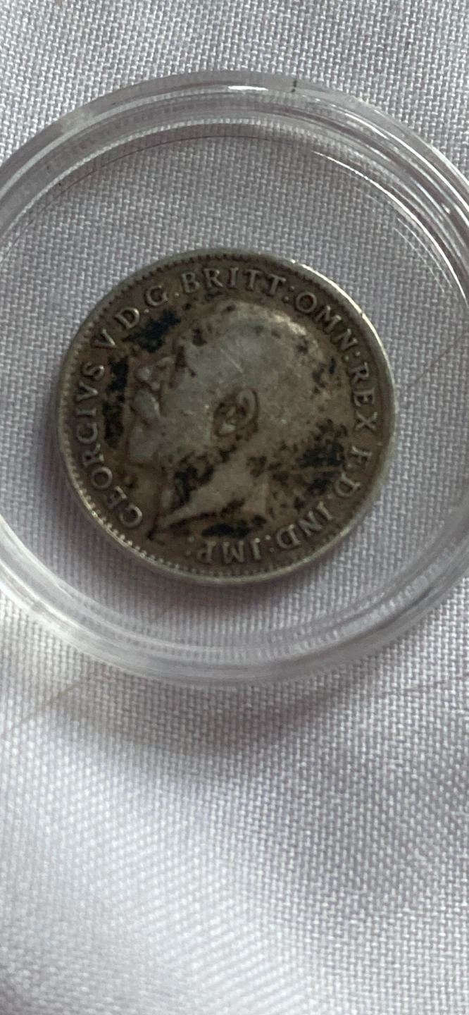 1919 British India 3 Pence Coin