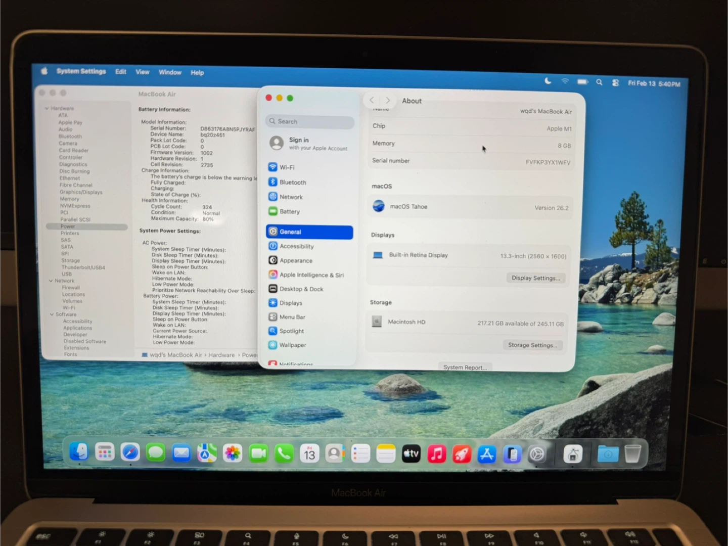 MacBook Air M1 (2020) 8GB / 256GB – Clean - photo 2