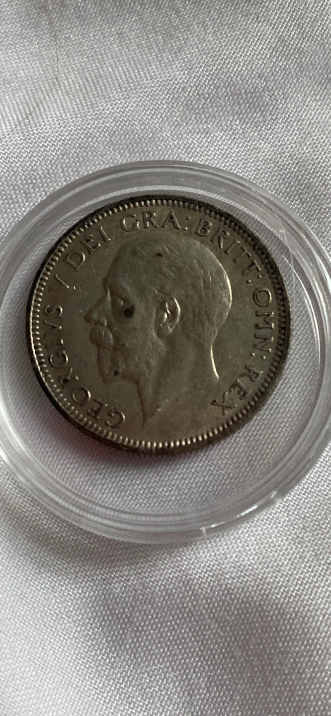 1936 King George V Silver Shilling Coin - photo 2
