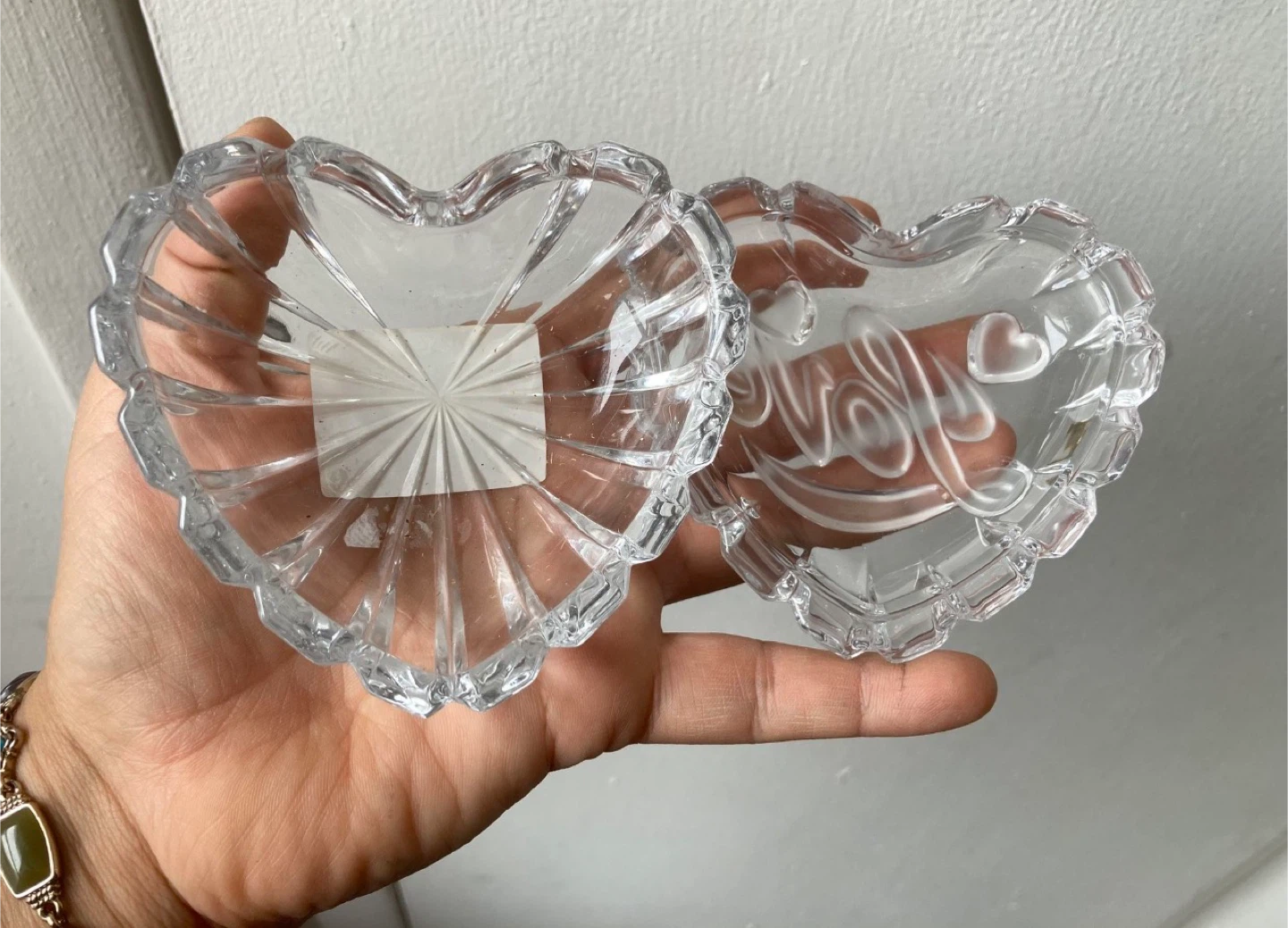 Glass heart trinket - photo 2