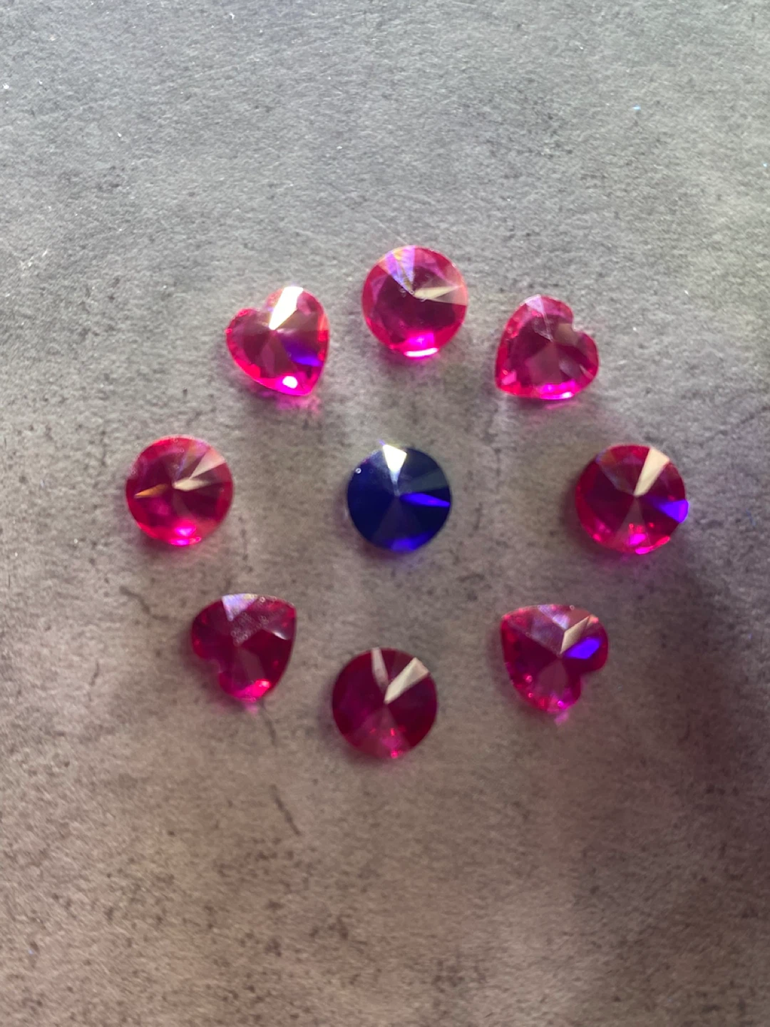 Assorted Heart and Round Gemstones 🥕