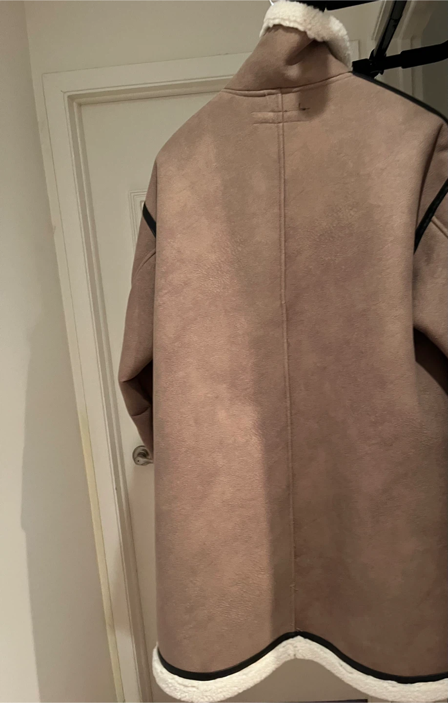 Zara Sherpa Trimmed Lined Coat 🥕 - photo 5