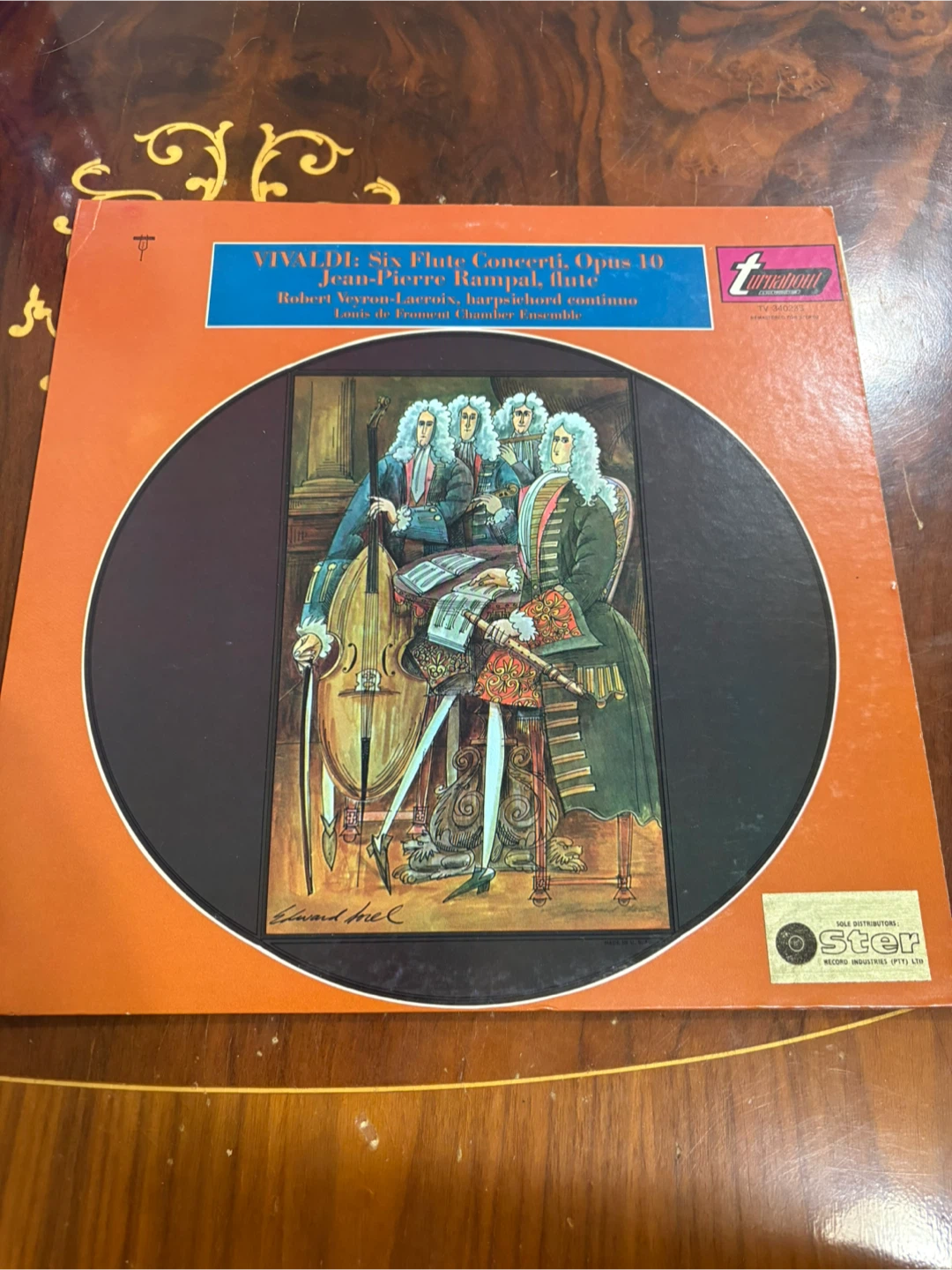 Vivaldi Six Flute Concerti, Opus 10 Vinyl Record