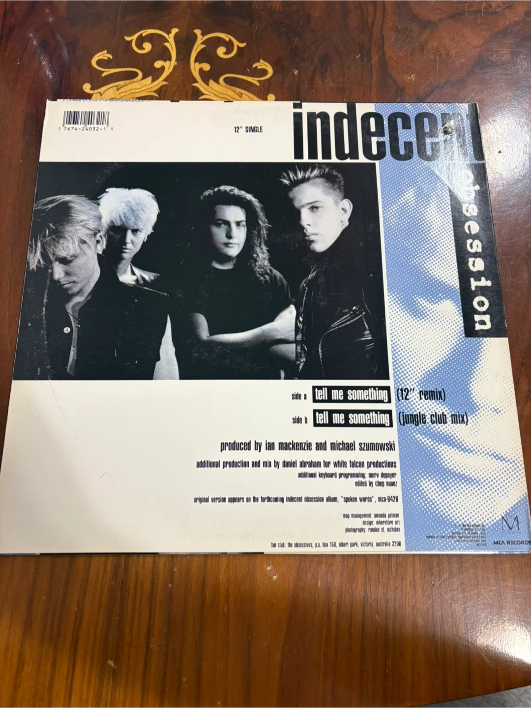 Indecent Obsession Tell Me Something 12" Single - photo 2