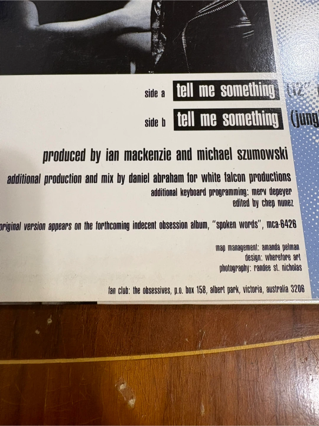Indecent Obsession Tell Me Something 12" Single - photo 4