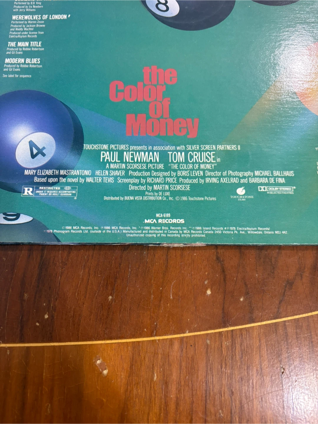 The Color of Money Original Motion Picture Soundtrack Vinyl - photo 4