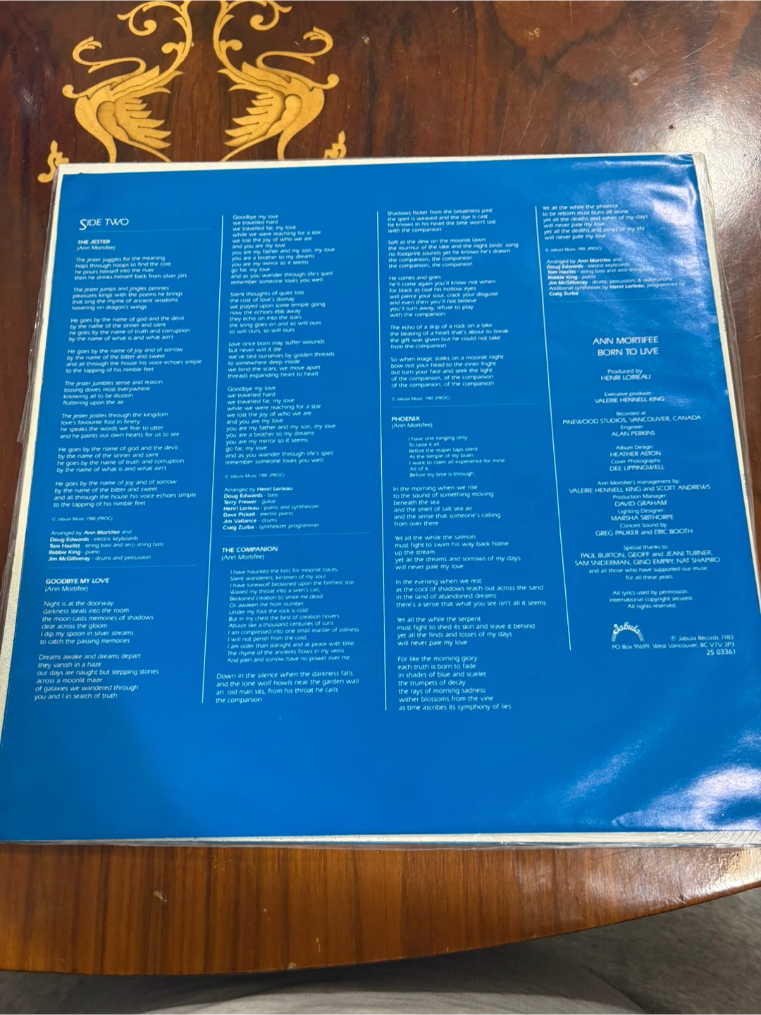 Ann Mortifee Born to Live Vinyl Record - photo 4