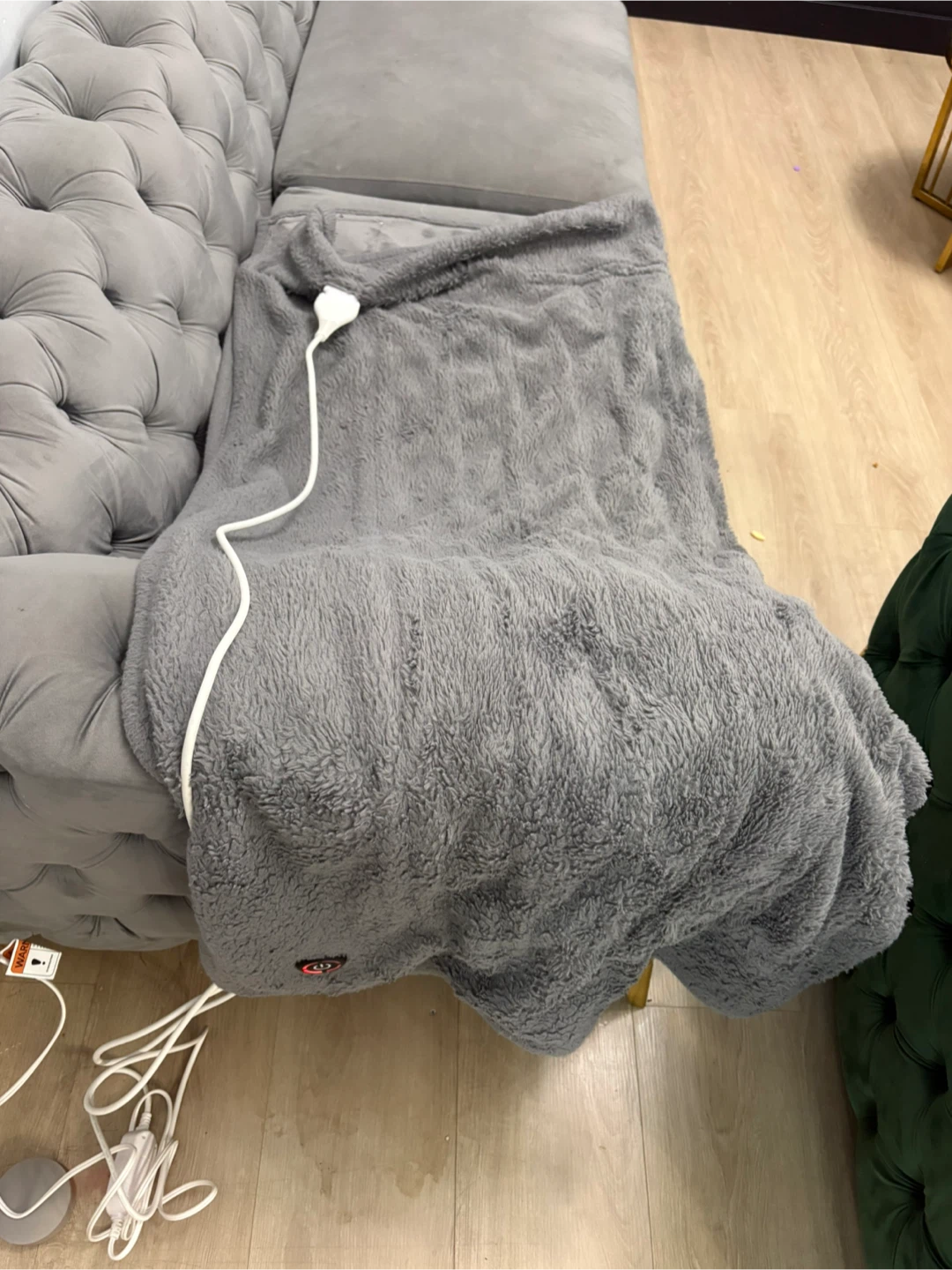 Grey Heated Throw Blanket - photo 2