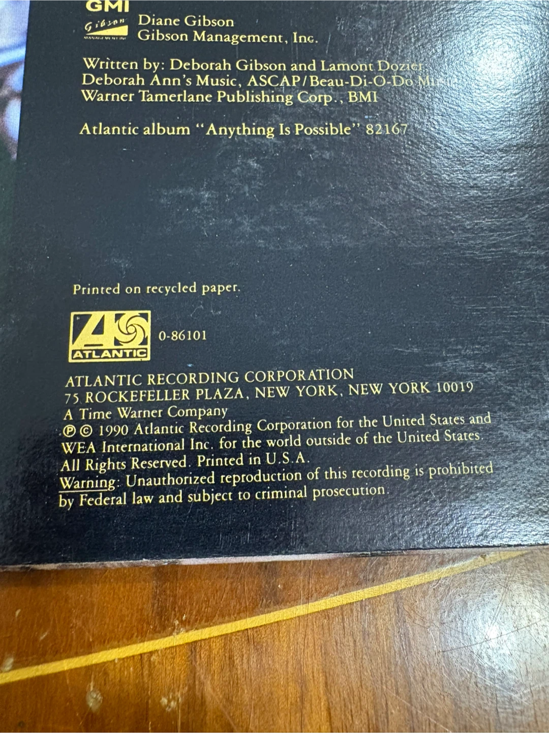 Debbie Gibson Anything Is Possible Vinyl Record - photo 3