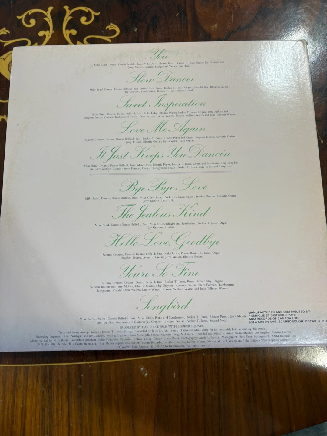 Rita Coolidge Love Me Again Vinyl Record LP A&M Records SP-4699 - photo 2
