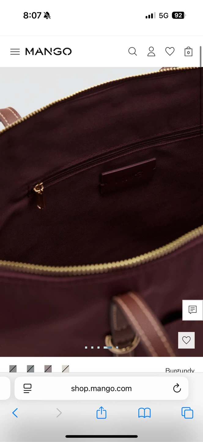 Mango Shopper Bag burgundy - photo 3