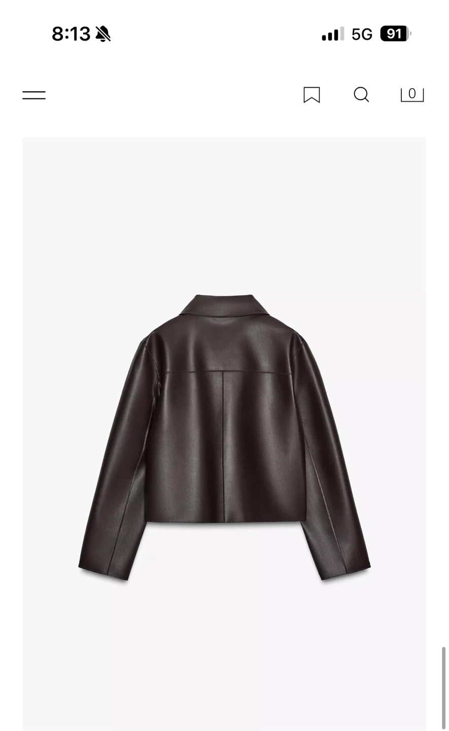 Zara Faux Leather Cropped Jacket - photo 3