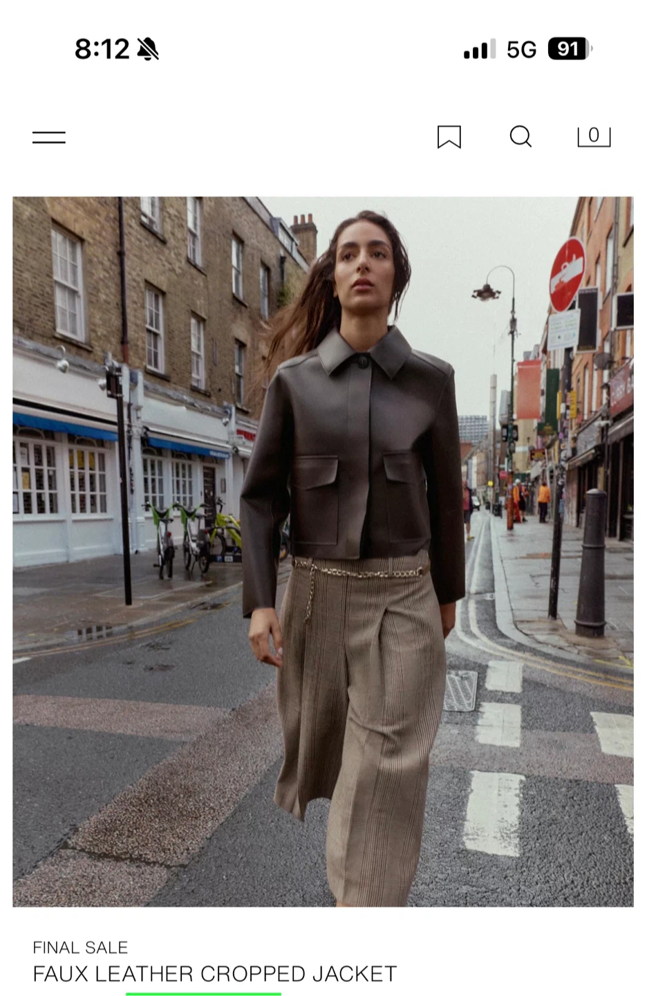 Zara Faux Leather Cropped Jacket - photo 2