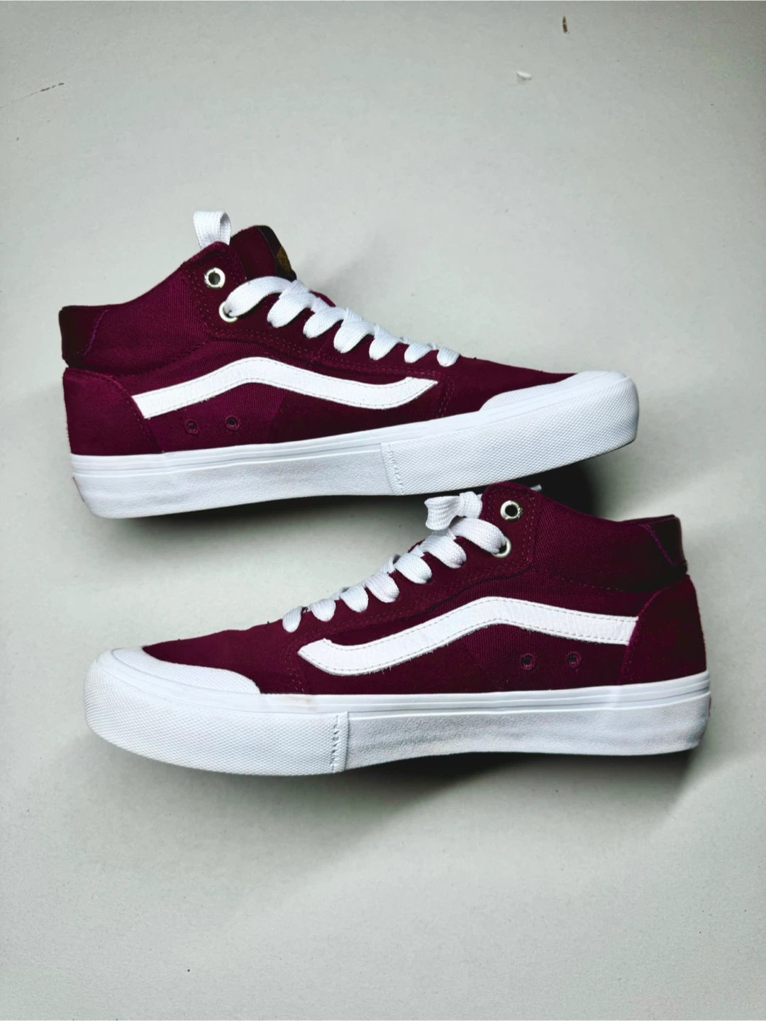 Vans Style 112 Mid Pro in a Burgundy/White colorway. - photo 3