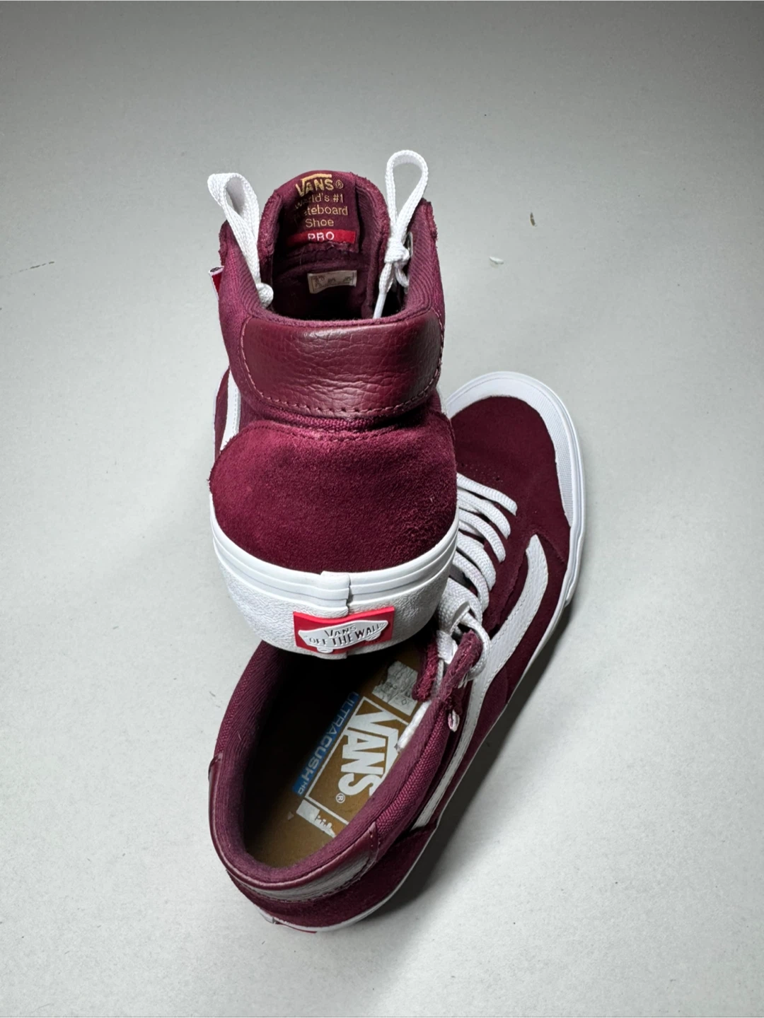 Vans Style 112 Mid Pro in a Burgundy/White colorway. - photo 5