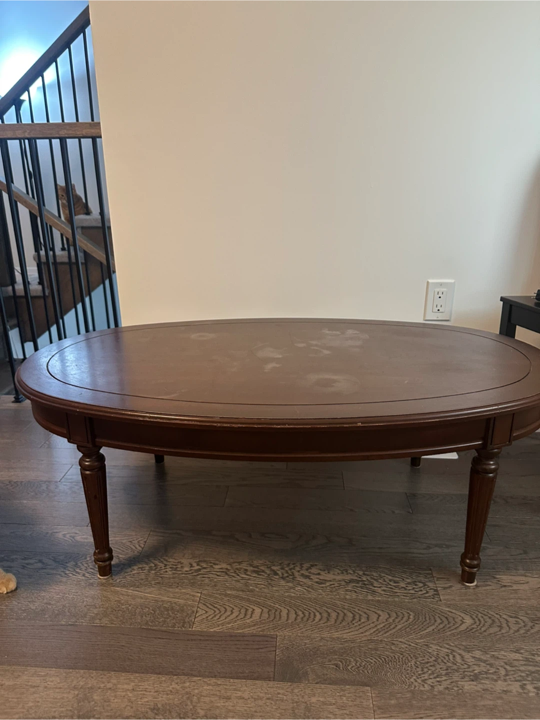 Wooden Oval Coffee Table